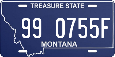 MT license plate 990755F