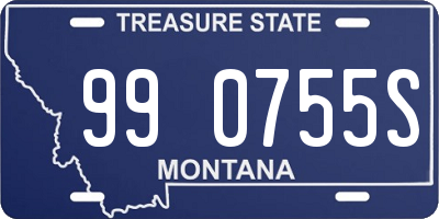 MT license plate 990755S