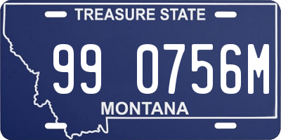 MT license plate 990756M