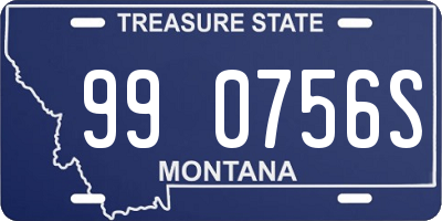 MT license plate 990756S