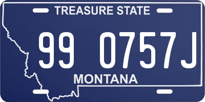 MT license plate 990757J