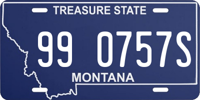 MT license plate 990757S