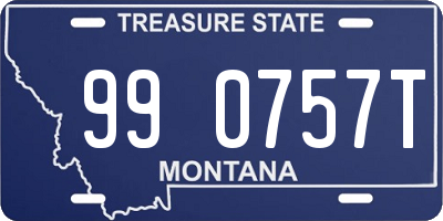 MT license plate 990757T