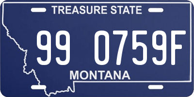 MT license plate 990759F