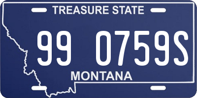 MT license plate 990759S