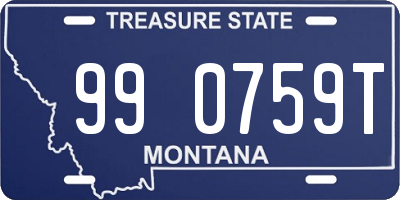 MT license plate 990759T