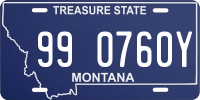 MT license plate 990760Y