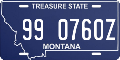 MT license plate 990760Z