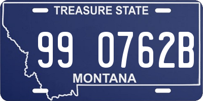 MT license plate 990762B