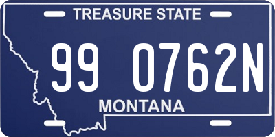 MT license plate 990762N