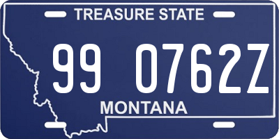 MT license plate 990762Z