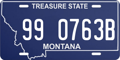 MT license plate 990763B