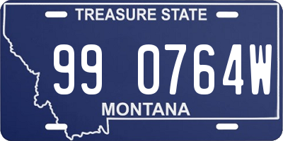 MT license plate 990764W