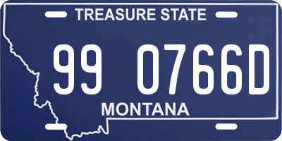 MT license plate 990766D