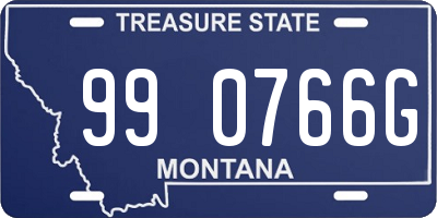 MT license plate 990766G