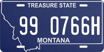 MT license plate 990766H