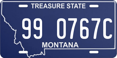 MT license plate 990767C