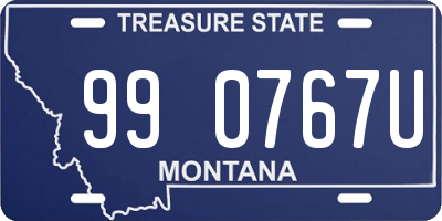 MT license plate 990767U