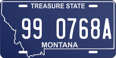 MT license plate 990768A