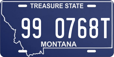 MT license plate 990768T