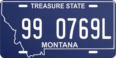 MT license plate 990769L