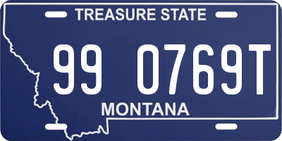MT license plate 990769T