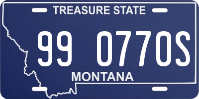 MT license plate 990770S