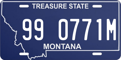 MT license plate 990771M