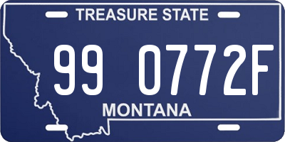 MT license plate 990772F