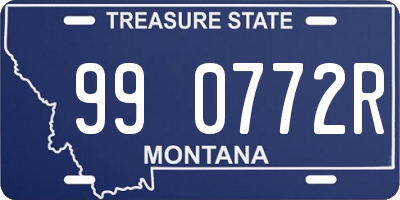 MT license plate 990772R