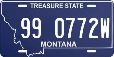 MT license plate 990772W