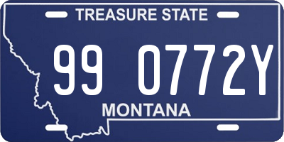 MT license plate 990772Y