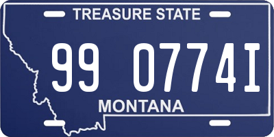 MT license plate 990774I