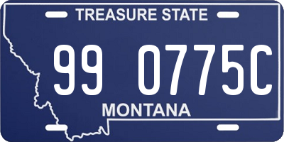 MT license plate 990775C