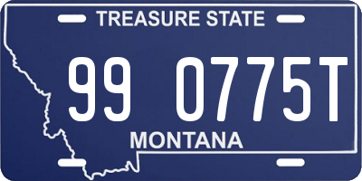 MT license plate 990775T