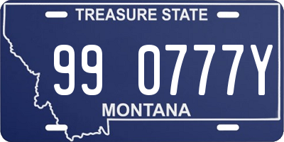 MT license plate 990777Y