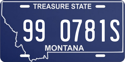 MT license plate 990781S