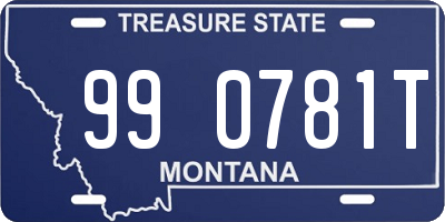 MT license plate 990781T