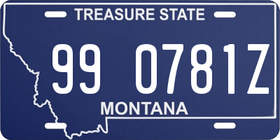 MT license plate 990781Z