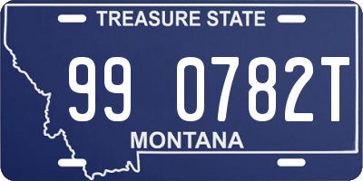 MT license plate 990782T