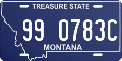 MT license plate 990783C