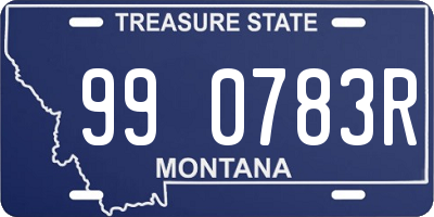 MT license plate 990783R