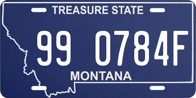 MT license plate 990784F