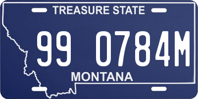 MT license plate 990784M
