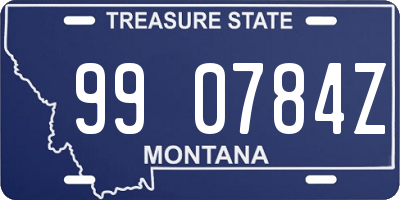 MT license plate 990784Z