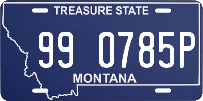 MT license plate 990785P