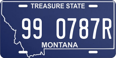 MT license plate 990787R