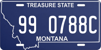 MT license plate 990788C