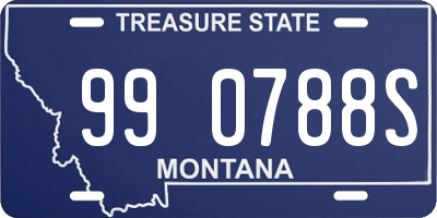 MT license plate 990788S