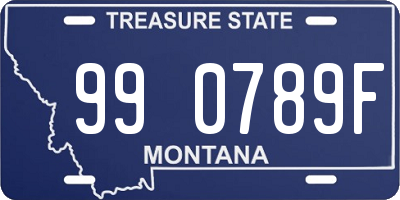 MT license plate 990789F